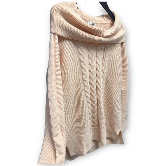 NWT Calvin Klein Cable Knit Cowl Neck Sweater Large - Picture 5 of 11